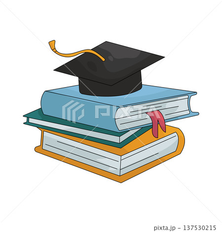 Illustration of Stacked books 137530215