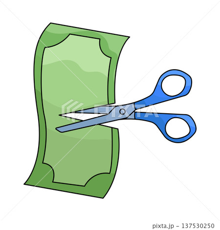 Illustration of money cut Illustration of money cut 137530250