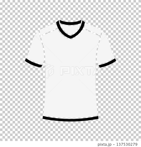 Grey and black soccer jersey, without background 137530279