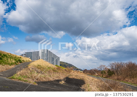 淀川右岸スーパー堤防上のマンション　大阪府高槻市 137530291