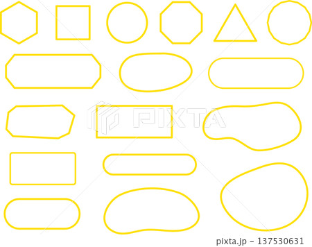 イラスト、吹き出し、素材、アイコン、かわいい、セット、シンプル、枠、 137530631