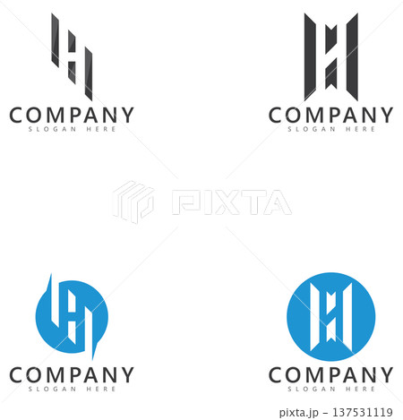 h logo design and template h logo design and template 137531119