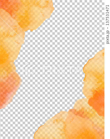 橘色水彩背景 137531471