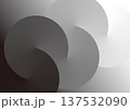 抽象的な図形のアブストラクト素材、モノクロのグラデーションアブストラクト、イラスト素材 137532090