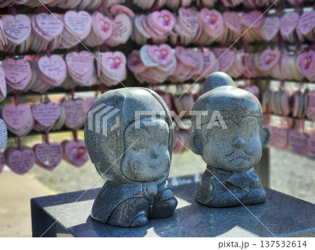 京都 高台寺のハート型の絵馬【秀吉とねね】 京都 高台寺のハート型の絵馬【秀吉とねね】 137532614