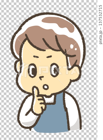 A man in an apron doing a sea pose A man in an apron doing a sea pose 137532715
