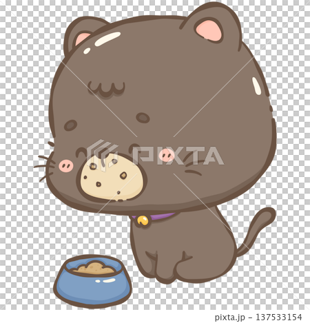Little black cat 137533154