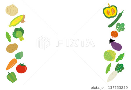 かわいい野菜の背景イラスト 137533239