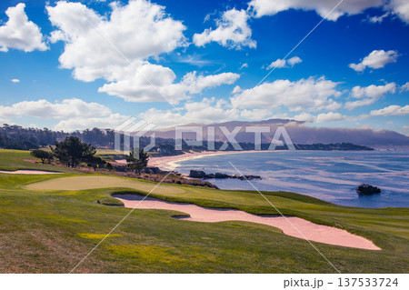Pebble Beach golf course, Monterey, California, USA 137533724