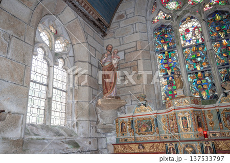 Parish close church of Guengat, finistere, brittany, france 137533797