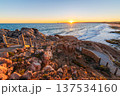 Knight Beach Rugged Coastline at Sunset, Port Elliot South Australia 137534160
