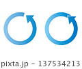 青グラデーション循環矢印アイコン ビジネス図解素材 137534213