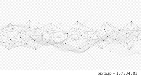 Abstract vector network connection background. Digital technology dots and lines connection concept for science, data, ai, futuristic background. Molecular plexus design. 137534383