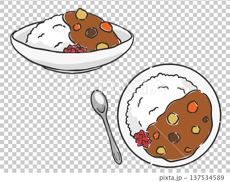 カレーライス　ベクター 137534589