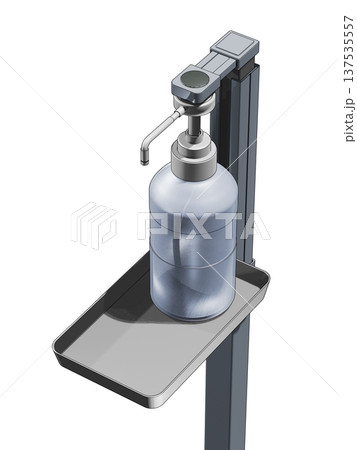 消毒イメージ（アルコール噴霧器　Alcohol dispenser） 137535557