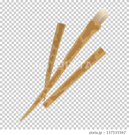 ごぼうのベクターアイコン、根菜のイラスト素材 ごぼうのベクターアイコン、根菜のイラスト素材 137535567