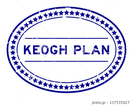 Grunge blue keogh plan word oval rubber seal stamp on white background 137535827