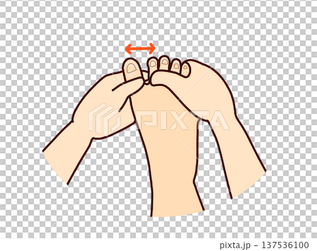 Spreading the spaces between your fingers, self-care Spreading the spaces between your fingers, self-care 137536100