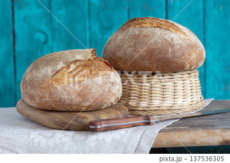 Artisan Sourdough Loaves 137536305