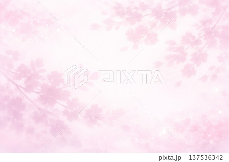 桜シリーズ：桜の影が落ちる抽象的な春背景 137536342