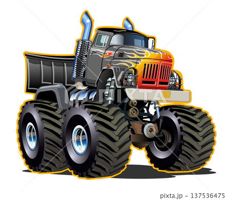 Cartoon Monster Truck 137536475