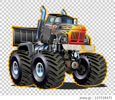 Cartoon Monster Truck 137536475