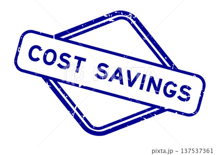 Grunge blue cost savings word rubber seal stamp on white background Grunge blue cost savings word rubber seal stamp on white background 137537361