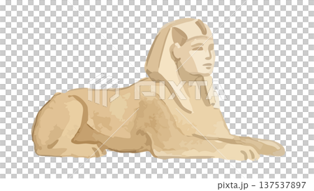 Illustration of a Sphinx in watercolor style 137537897