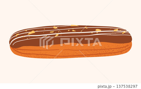 Hand drawn vector eclair Hand drawn vector eclair 137538297