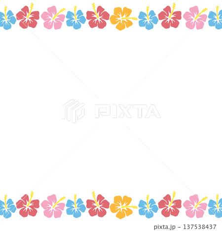 ハイビスカスのフレーム 137538437