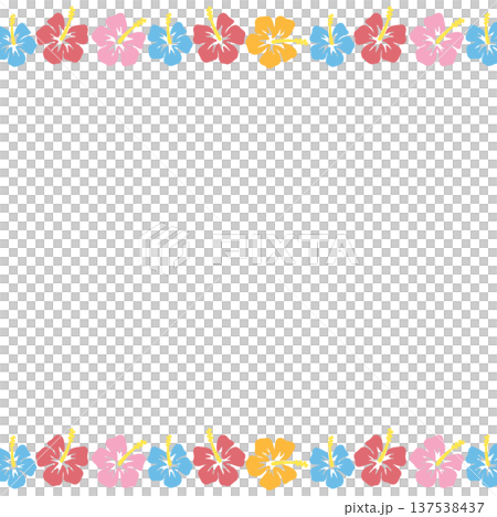 ハイビスカスのフレーム 137538437