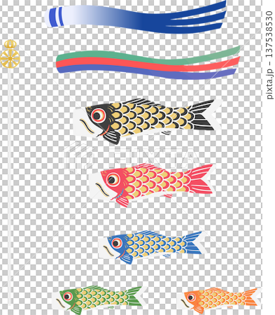 Carp streamer Children's Day vector illustration 137538530