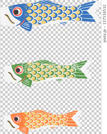 鯉のぼり 端午の節句・こどもの日のベクターイラスト 137538532