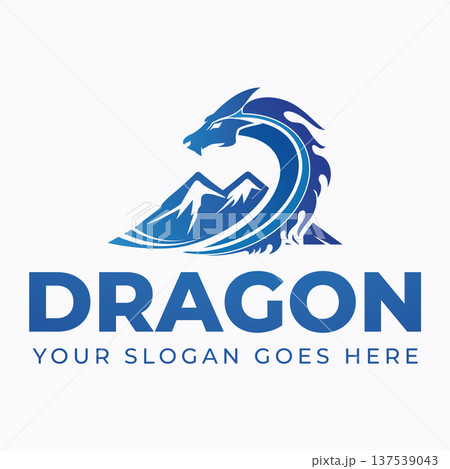 A dragon logo represents strength power. A dragon logo represents strength power. 137539043