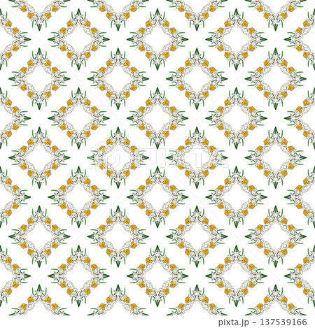 Spring flowers collection of seamless pattern drawing Spring flowers collection of seamless pattern drawing 137539166