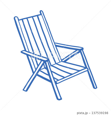 Hand drawn beach chair Hand drawn beach chair 137539198