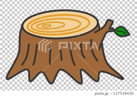 因環境破壞而截斷的天然樹樁示意圖 因環境破壞而截斷的天然樹樁示意圖 137539430