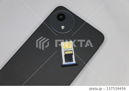 新品のスマホとsimカード 137539456