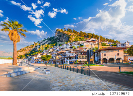 Berat, historical downtown with turkish architectural style in Albania 137539675