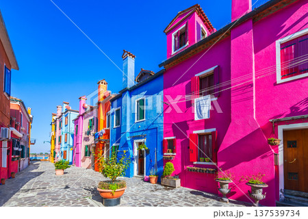 Burano, Venice. Colorful island small village, Italy. Burano, Venice. Colorful island small village, Italy. 137539734