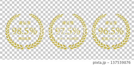 月桂金 3 件組滿意度標籤 137539876