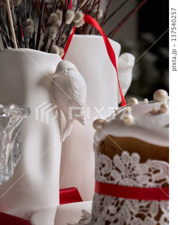 Seasonal bakery scene featuring handcrafted ceramic and sugary treats Seasonal bakery scene featuring handcrafted ceramic and sugary treats 137540257