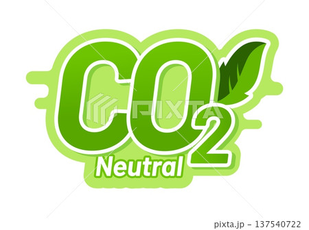 Carbon dioxide, CO2 neutral emission icon or emblem. Dioxide footprint icon, carbon neutral pollution vector sticker. Greenhouse gas zero emission environment label with green leaf and typography Carbon dioxide, CO2 neutral emission icon or emblem. Dioxide footprint icon, carbon neutral pollution vector sticker. Greenhouse gas zero emission environment label with green leaf and typography 137540722