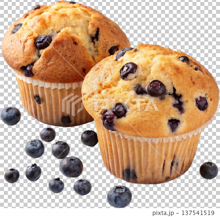 Freshly baked blueberry muffins 137541519