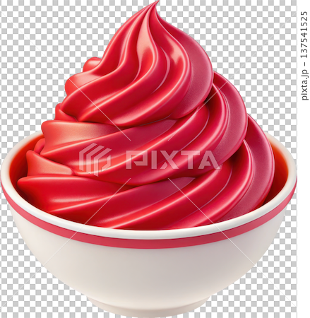 Vibrant Pomegranate Frozen Yogurt Swirl 137541525