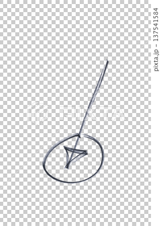 the arrow pointing to the target drawn with a black marker 137541584
