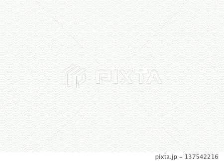 繊細な淡い抹茶色の模様に白い青海波柄を重ねた背景画像 繊細な淡い抹茶色の模様に白い青海波柄を重ねた背景画像 137542216