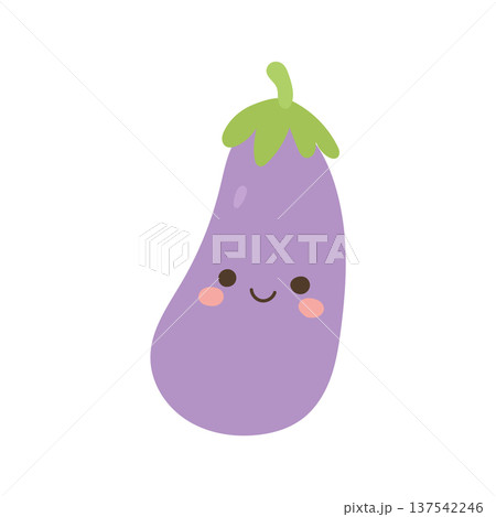 Friendly eggplant cartoon vegetable illustration for vegan diet articles, organic farming content, cooking recipes, kitchen ingredients and healthy food lifestyle graphics Friendly eggplant cartoon vegetable illustration for vegan diet articles, organic farming content, cooking recipes, kitchen ingredients and healthy food lifestyle graphics 137542246