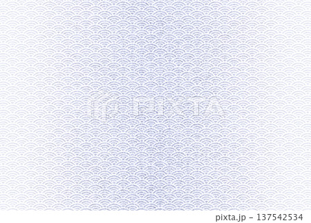 キラキラ輝く繊細な淡い藤色の模様に白い青海波柄を重ねた背景画像19 137542534