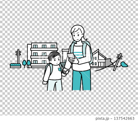 災難發生時,家長和孩子撤離時沒有戴頭盔 災難發生時,家長和孩子撤離時沒有戴頭盔 137542663